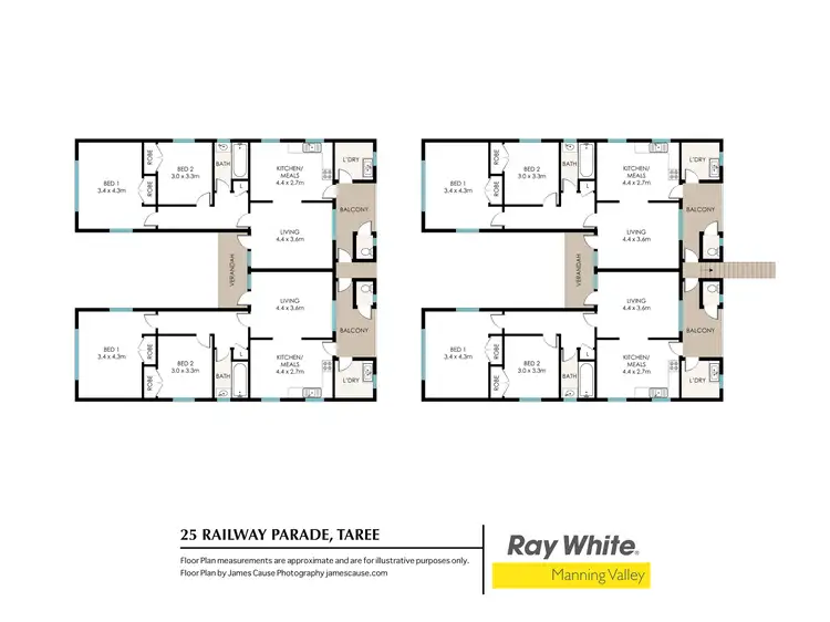 Floorplan of Homely block of units listing, 25 Railway Parade, Taree NSW 2430