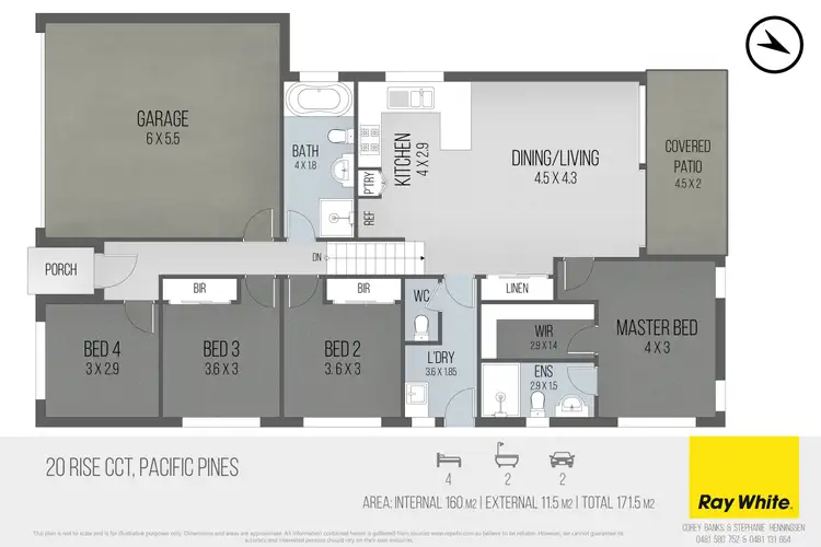 Floorplan of Homely house listing, 6/20 Rise Circuit, Pacific Pines QLD 4211
