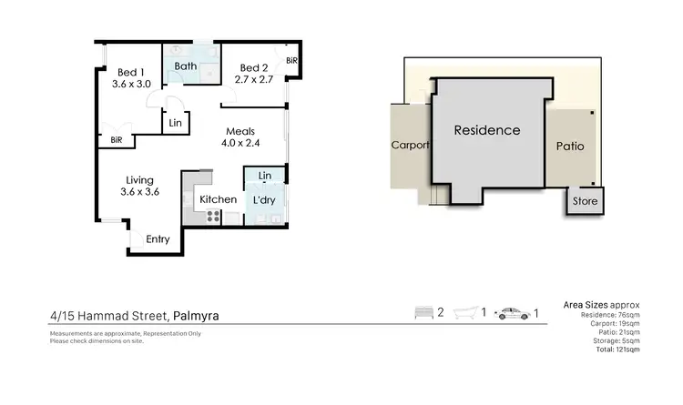Floorplan of Homely villa listing, 4/15 Hammad Street, Palmyra WA 6157