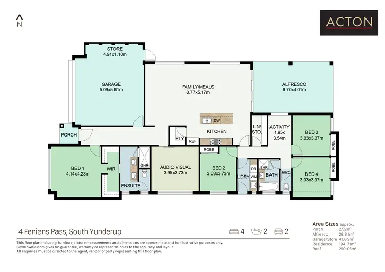 Floorplan of Homely house listing, 4 Fenians Pass, South Yunderup WA 6208