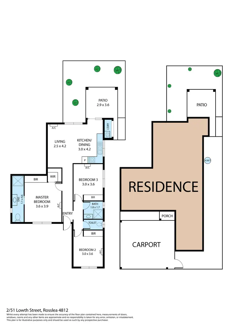 Floorplan of Homely unit listing, 2/51A Lowth Street, Rosslea QLD 4812