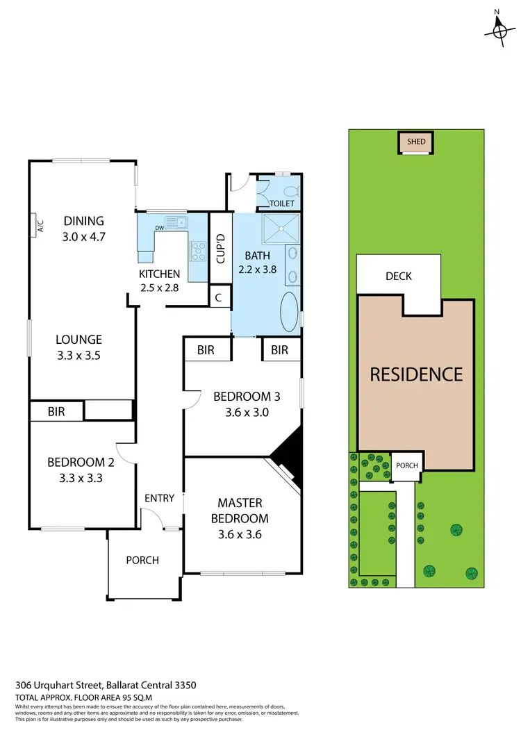 Floorplan of Homely house listing, 308 Urquhart Street, Ballarat Central VIC 3350