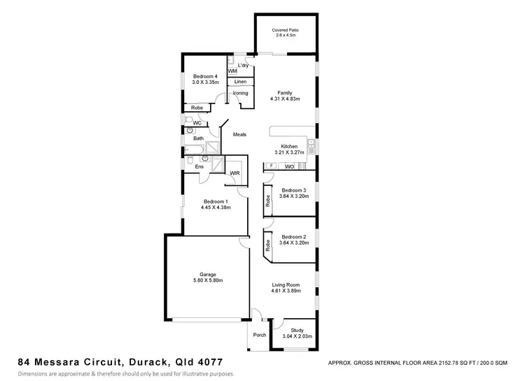 Floorplan of Homely house listing, 84 Messara Circuit, Durack QLD 4077