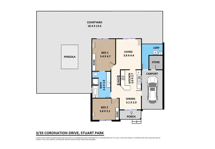 Floorplan of Homely villa listing, 3/35 Coronation Drive, Stuart Park NT 820