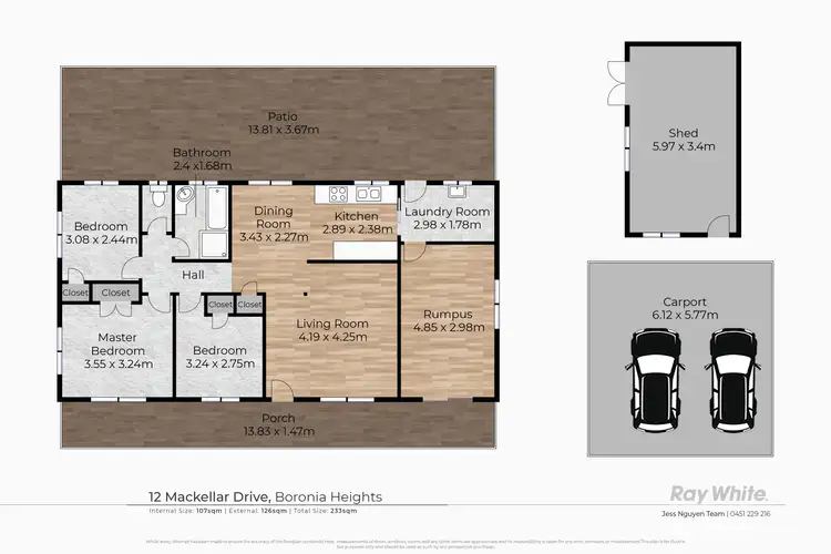 Floorplan of Homely house listing, 12 Mackellar Drive, Boronia Heights QLD 4124