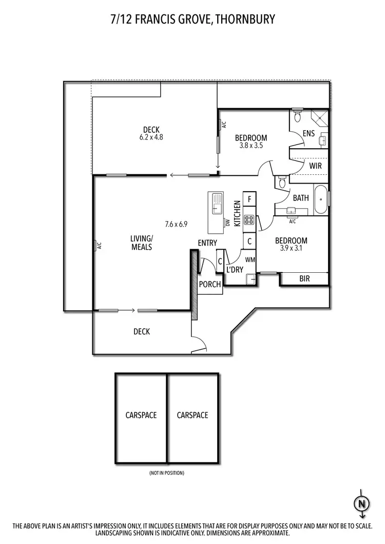 Floorplan of Homely unit listing, 7/12 Francis Grove, Thornbury VIC 3071