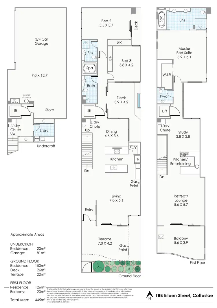 Floorplan of Homely house listing, 1B Eileen Street, Cottesloe WA 6011