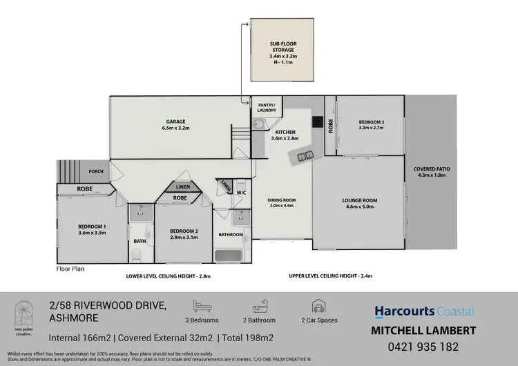 Floorplan of Homely semi-detached listing, 2/58 Riverwood Drive, Ashmore QLD 4214