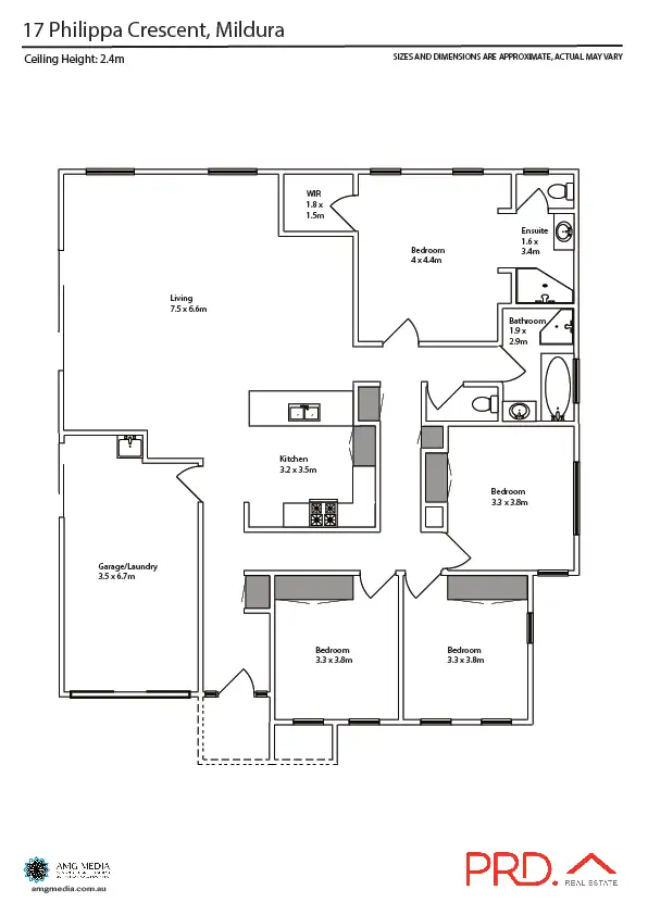 Floorplan of Homely house listing, 17 Philippa Crescent, Mildura VIC 3500