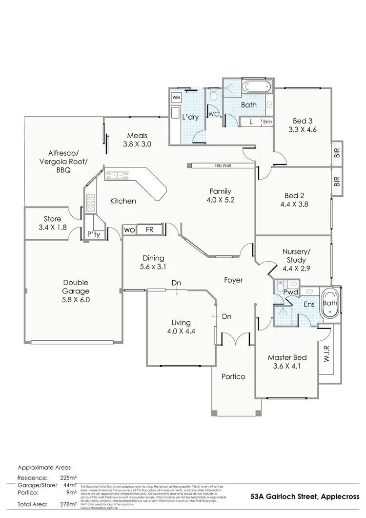 Floorplan of Homely house listing, 53A Gairloch Street, Applecross WA 6153