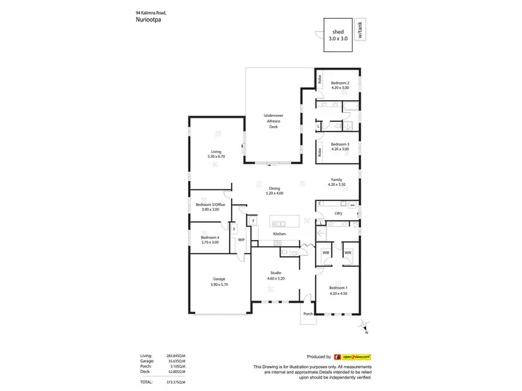 Floorplan of Homely house listing, 94 Kalimna Rd, Nuriootpa SA 5355