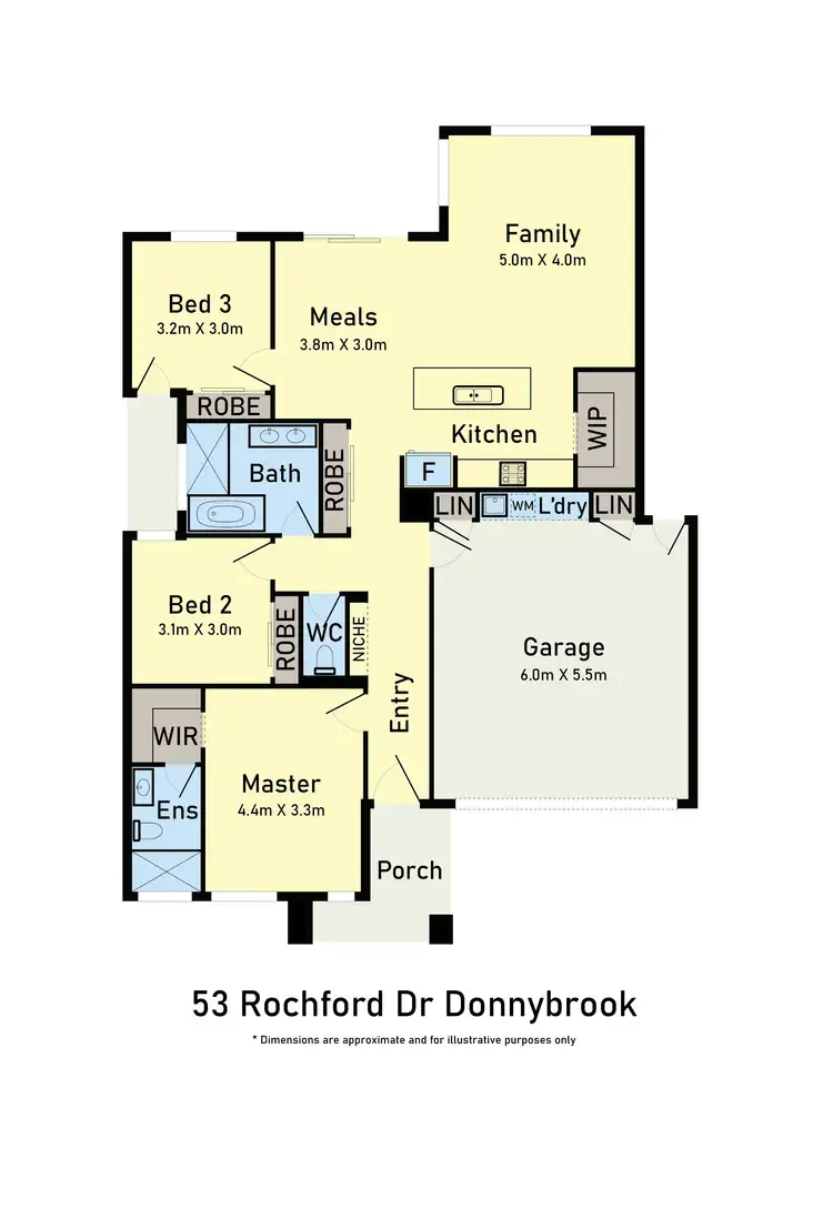 Floorplan of Homely house listing, 53 Rochford Drive, Donnybrook VIC 3064
