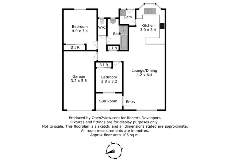 Floorplan of Homely unit listing, 2/79 Stewart Street, Devonport TAS 7310