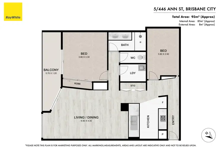 Floorplan of Homely apartment listing, 5/446 Ann Street, Brisbane City QLD 4000