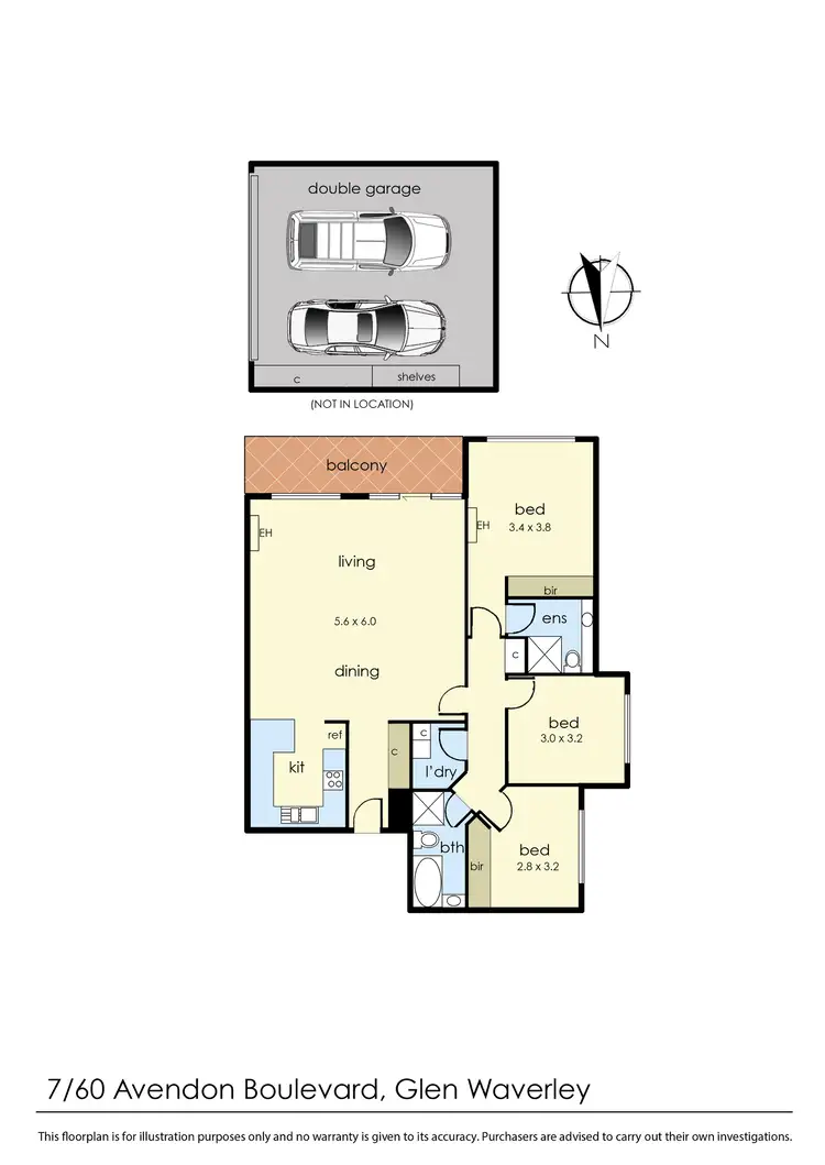 Floorplan of Homely apartment listing, 7/60 Avendon Boulevard, Glen Waverley VIC 3150