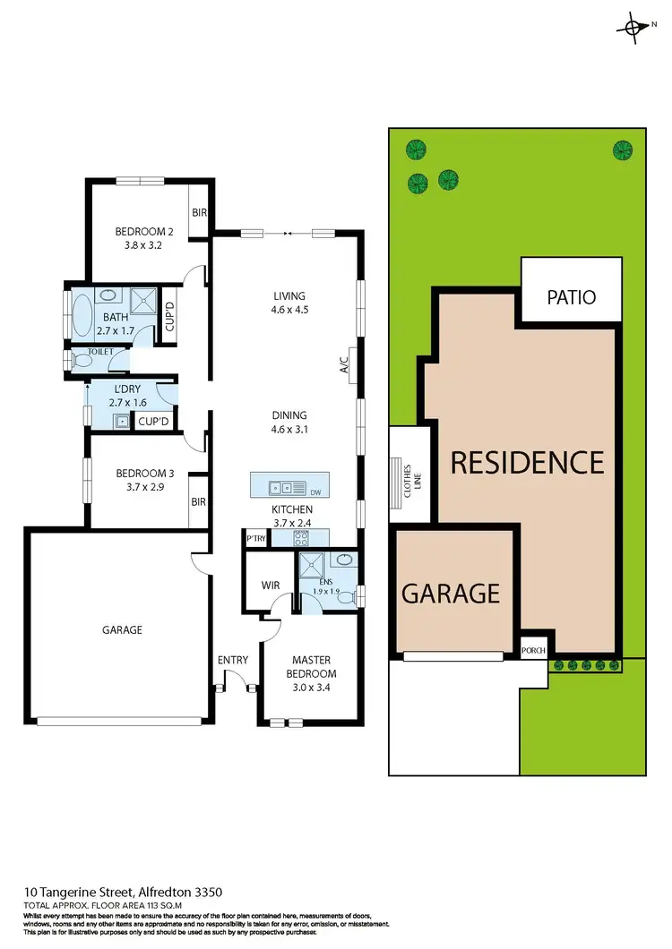 Floorplan of Homely house listing, 10 Tangerine Street, Alfredton VIC 3350