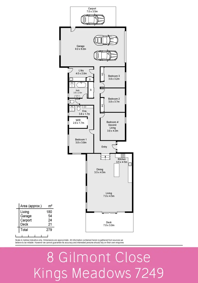 Floorplan of Homely house listing, 8 Gilmont Close, Kings Meadows TAS 7249