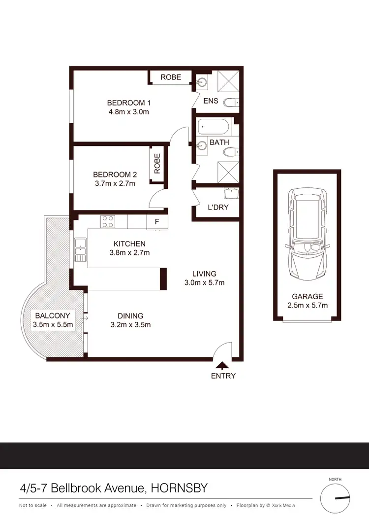 Floorplan of Homely apartment listing, 4/5-7 Bellbrook Avenue, Hornsby NSW 2077