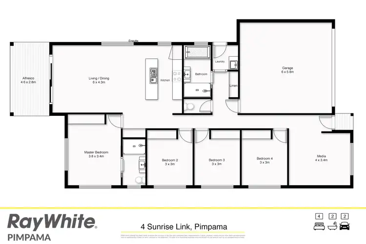 Floorplan of Homely house listing, 4 Sunrise Link, Pimpama QLD 4209