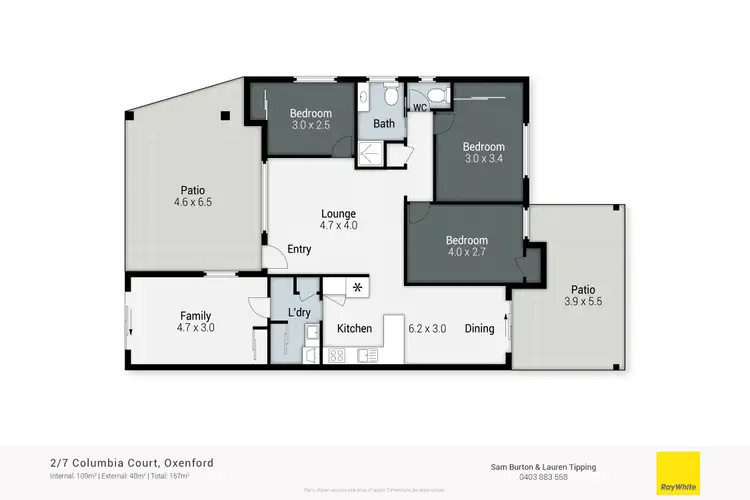 Floorplan of Homely semi-detached listing, 2/7 Columbia Court, Oxenford QLD 4210