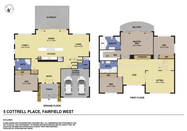 Floorplan of Homely house listing, 5 Cottrell Place, Fairfield West NSW 2165