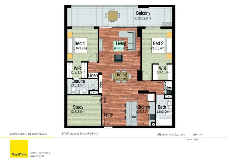Floorplan of Homely apartment listing, 2705/42 Laver Drive, Robina QLD 4226