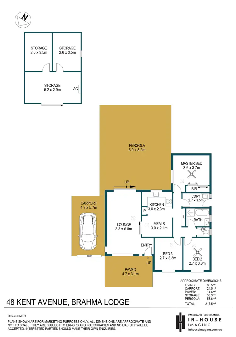 Floorplan of Homely house listing, 48 Kent Avenue, Brahma Lodge SA 5109