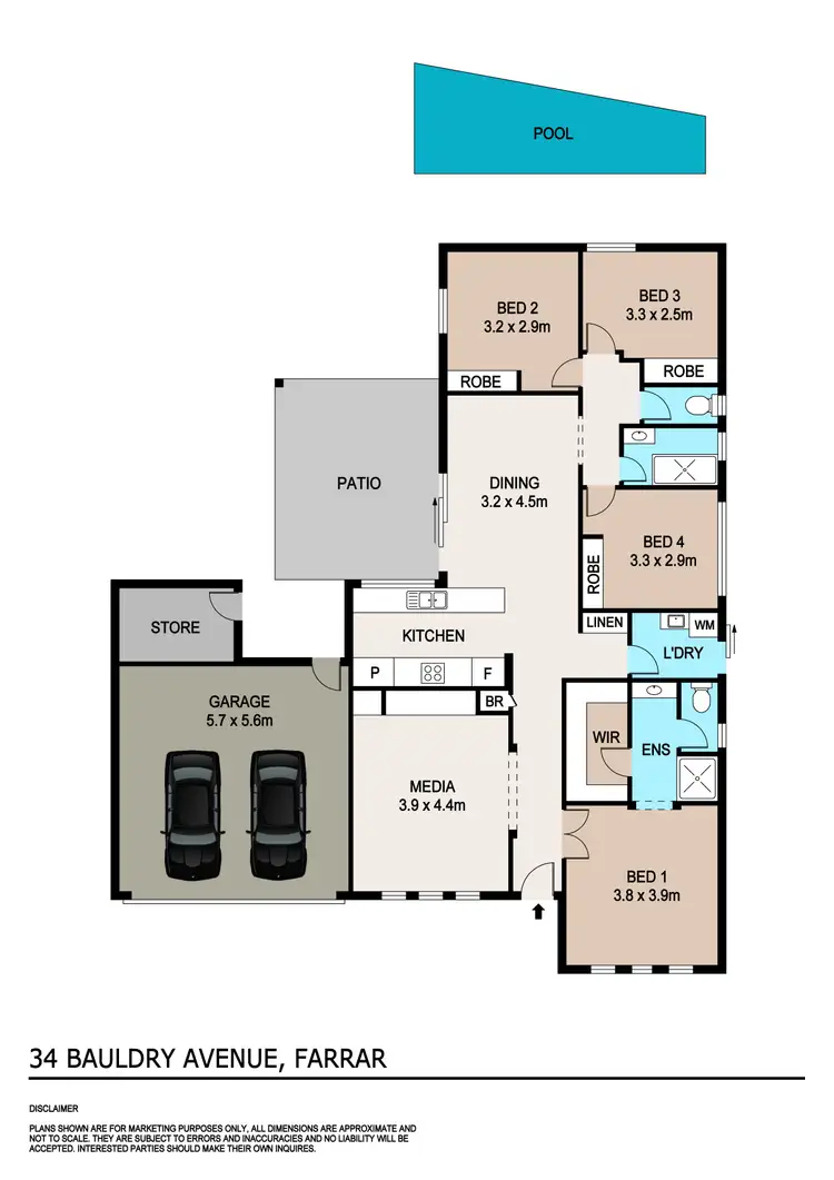 Floorplan of Homely house listing, 34 Bauldry Avenue, Farrar NT 830