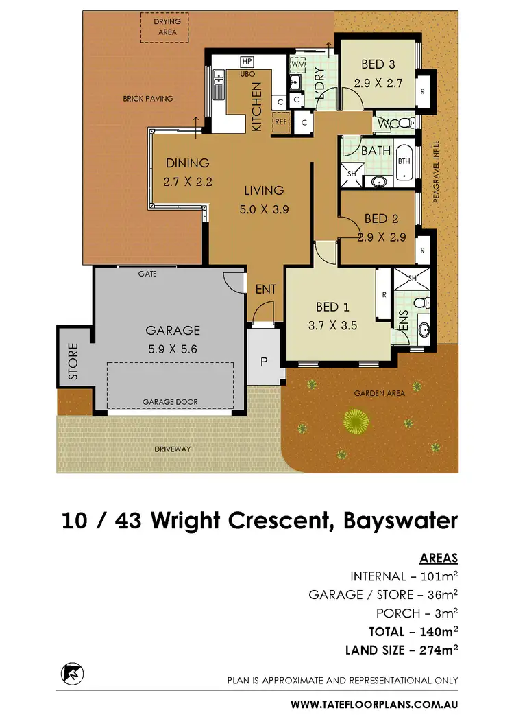 Floorplan of Homely villa listing, 10/43A Wright Crescent, Bayswater WA 6053