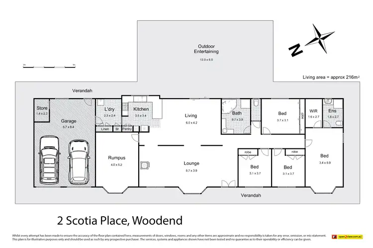 Floorplan of Homely house listing, 2 Scotia Place, Woodend VIC 3442