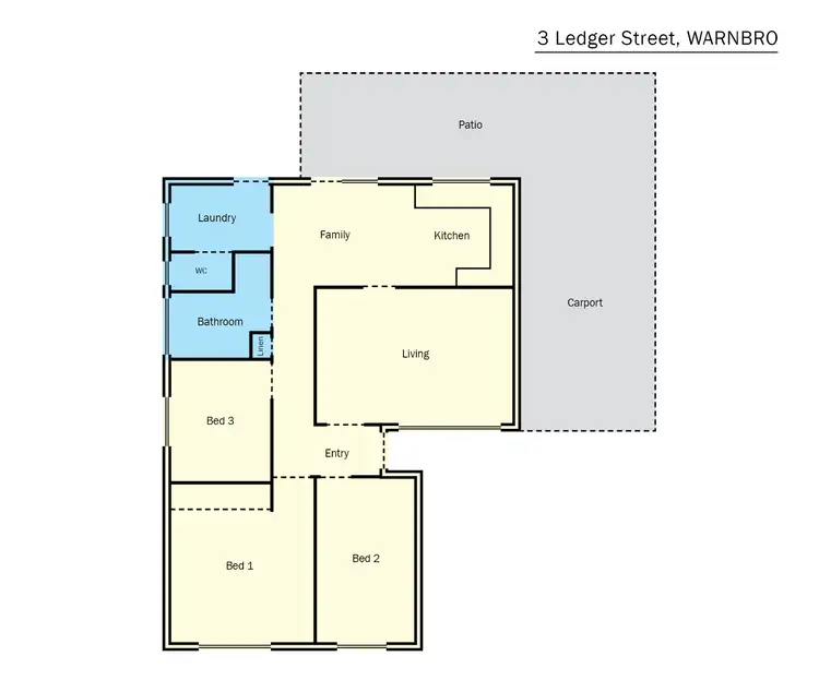 Floorplan of Homely house listing, 3 Ledger Street, Warnbro WA 6169