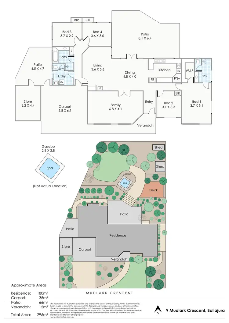 Floorplan of Homely house listing, 9 Mudlark Crescent, Ballajura WA 6066