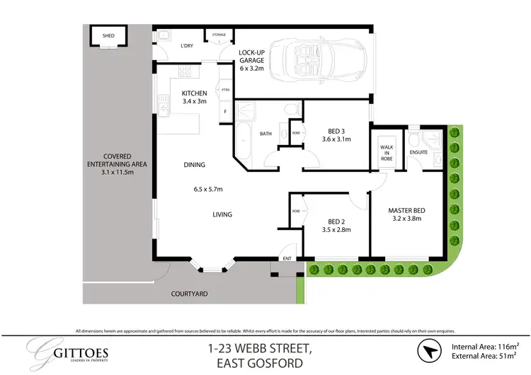 Floorplan of Homely villa listing, 1/23 Webb Street, East Gosford NSW 2250