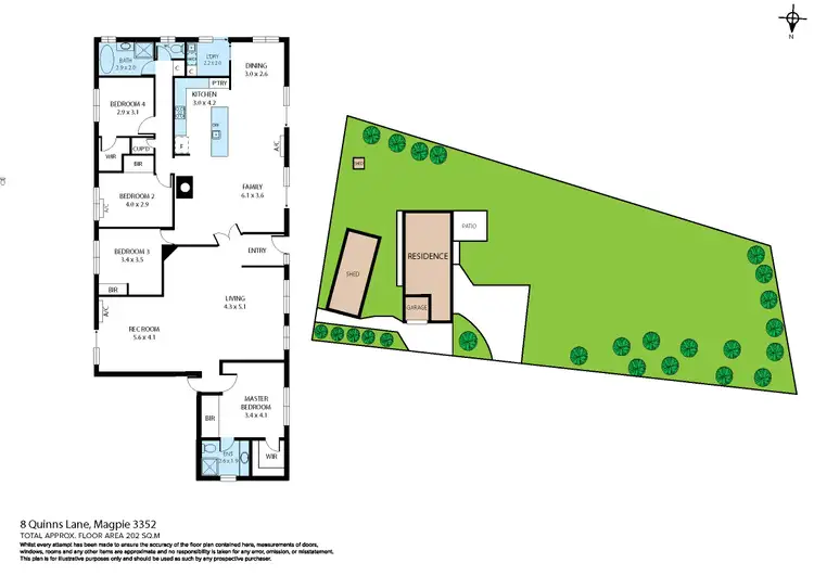 Floorplan of Homely house listing, 8 Quinns Lane, Magpie VIC 3352