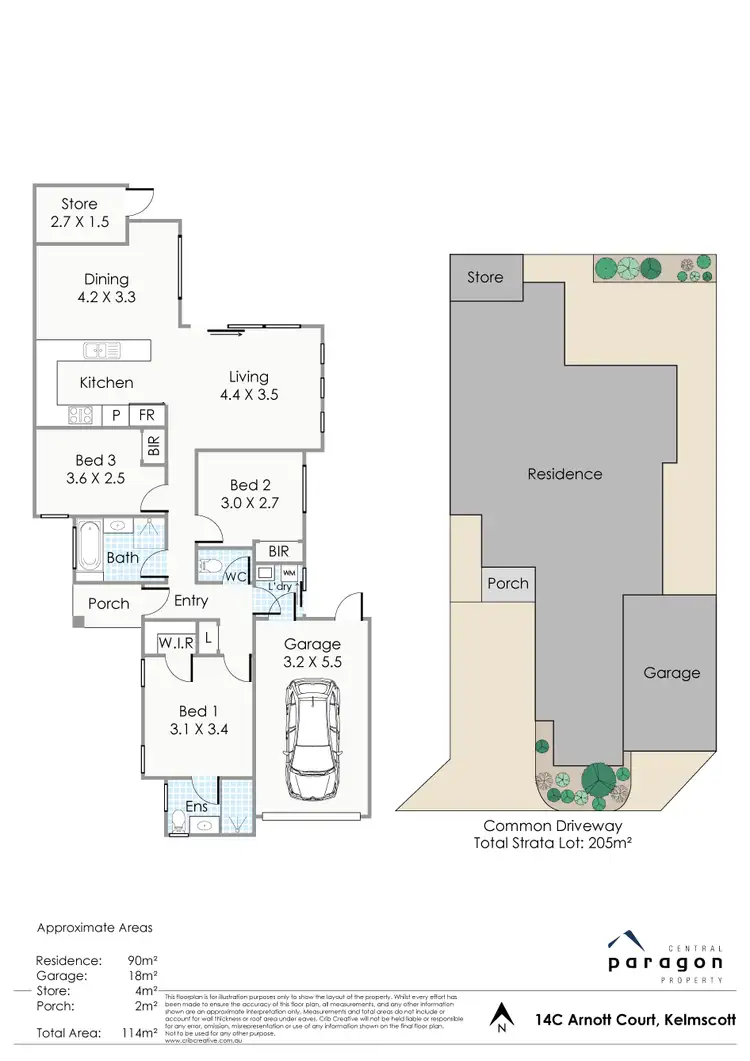 Floorplan of Homely villa listing, 14C Arnott Court, Kelmscott WA 6111