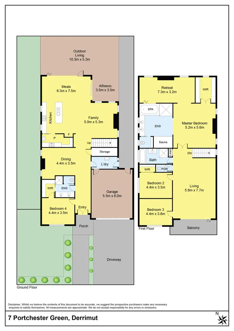 Floorplan of Homely house listing, 7 Portchester Green, Derrimut VIC 3026