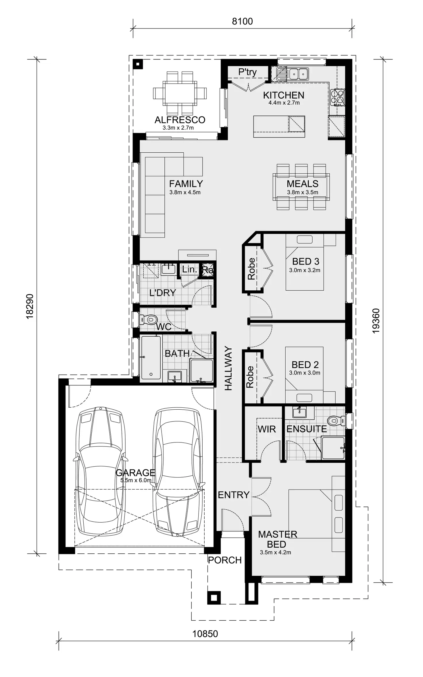 Floorplan of Homely house listing, Lot 6814 Armstrong Estate Bella 184, Mount Duneed VIC 3217