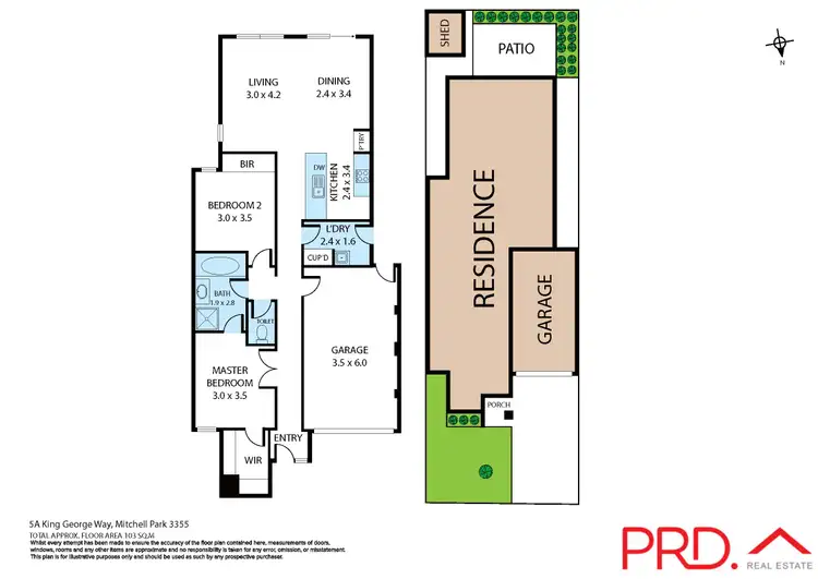 Floorplan of Homely townhouse listing, 5A King George Way, Mitchell Park VIC 3355