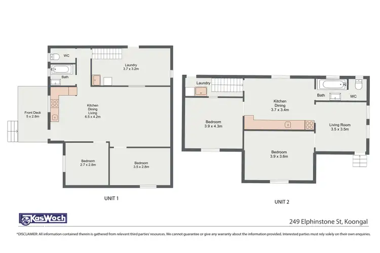 Floorplan of Homely semi-detached listing, 249 ELPHINSTONE STREET, Koongal QLD 4701
