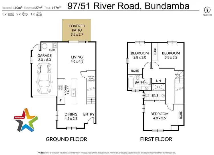 Floorplan of Homely townhouse listing, 97/51 River Road, Bundamba QLD 4304