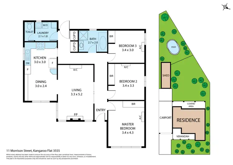 Floorplan of Homely house listing, 11 Morrison Street, Kangaroo Flat VIC 3555