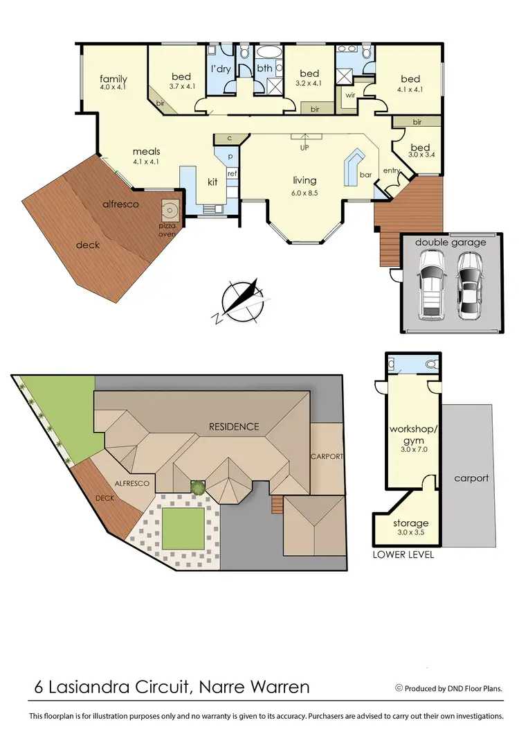 Floorplan of Homely house listing, 6 Lasiandra Circuit, Narre Warren VIC 3805