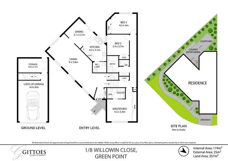 Floorplan of Homely semi-detached listing, 1/8 Willowin Close, Green Point NSW 2251
