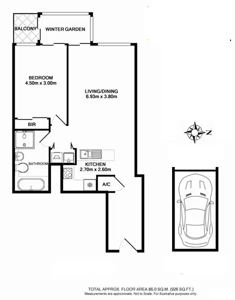 Floorplan of Homely apartment listing, 3506/91 LIVERPOOL STREET, Sydney NSW 2000