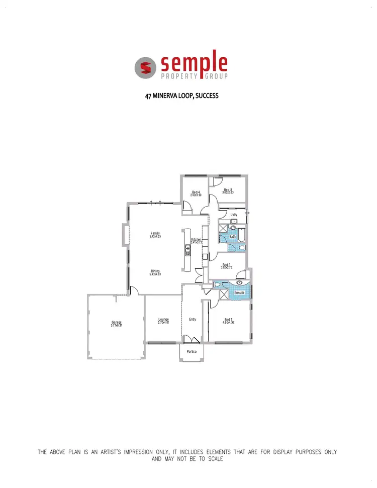 Floorplan of Homely house listing, 47 Minerva Loop, Success WA 6164