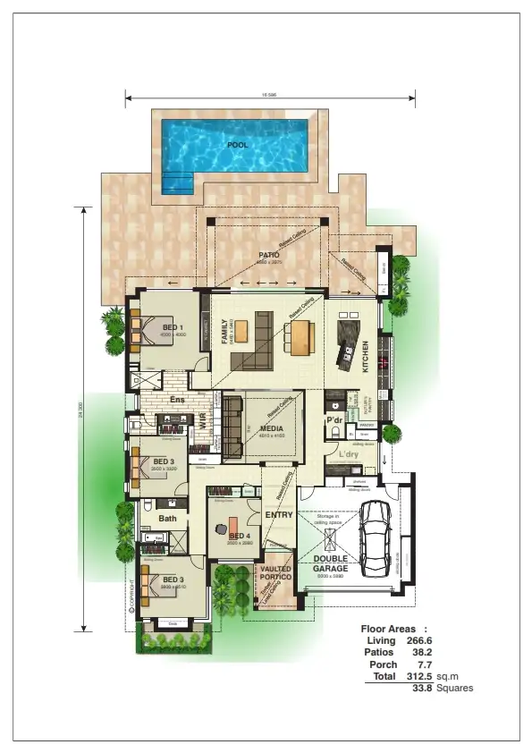 Floorplan of Homely house listing, 27 Oxley Drive, Paradise Point QLD 4216
