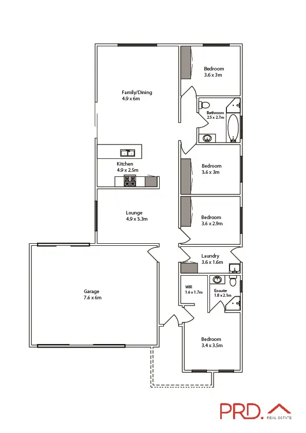 Floorplan of Homely house listing, 35 Laurel Street, Red Cliffs VIC 3496