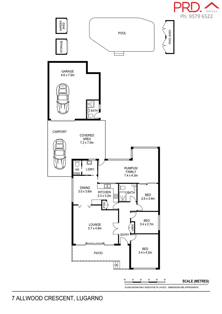 Floorplan of Homely house listing, 7 Allwood Crescent, Lugarno NSW 2210