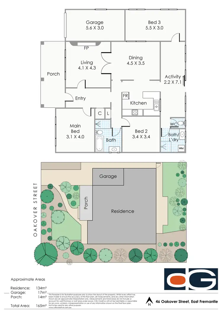 Floorplan of Homely house listing, 46 Oakover Street, East Fremantle WA 6158