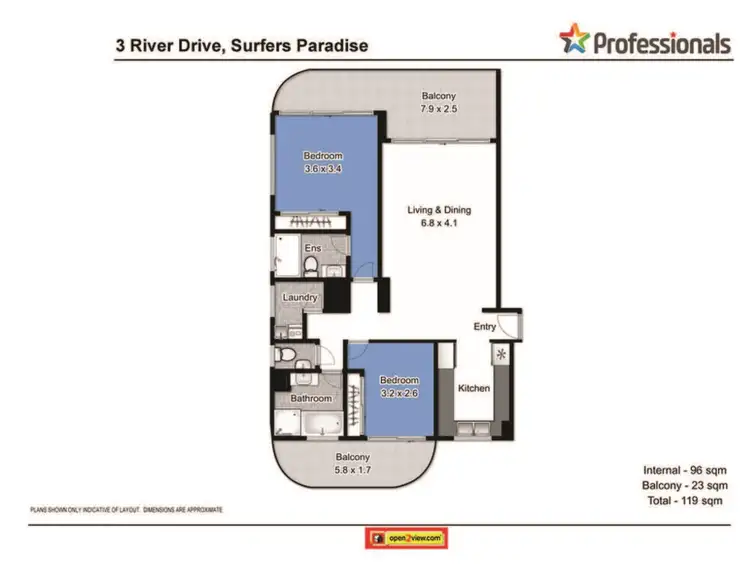 Floorplan of Homely unit listing, 101/3 River Drive "Spectrum", Surfers Paradise QLD 4217